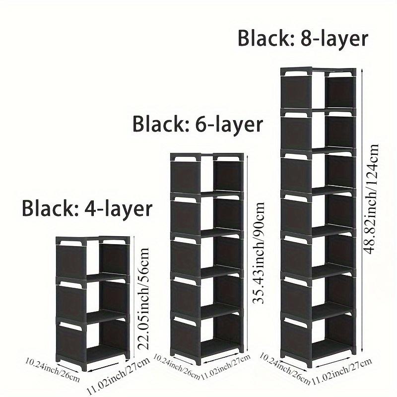 Adjustable 6/8 Tier Metal Shoe Rack - Portable Entryway Storage Shelf, Suitable for Dorm and Home, Multi-Layer Sneakers & Footwear Storage Solution