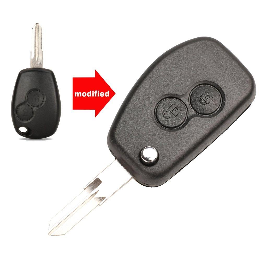 Модифицированный чехол для дистанционного ключа от машины, чехол для дистанционного брелока для автомобиля Renault/Dacia/Modus/Logan/Clio/Espace/Nissan
