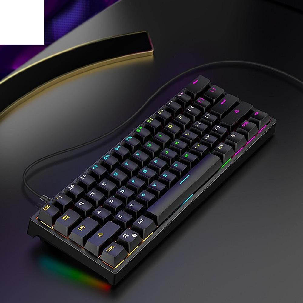 BAJEAL G101, 61 клавиша, проводная механическая клавиатура, клавиатура с RGB-подсветкой, ПБТ, двухцветная инъекционная клавиатура