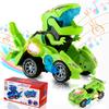 2 In 1 Deformation Car Toys Automatic Transform Robot Model Dinosaur With Light Music Early Educational Dino Toy For Boy Gift