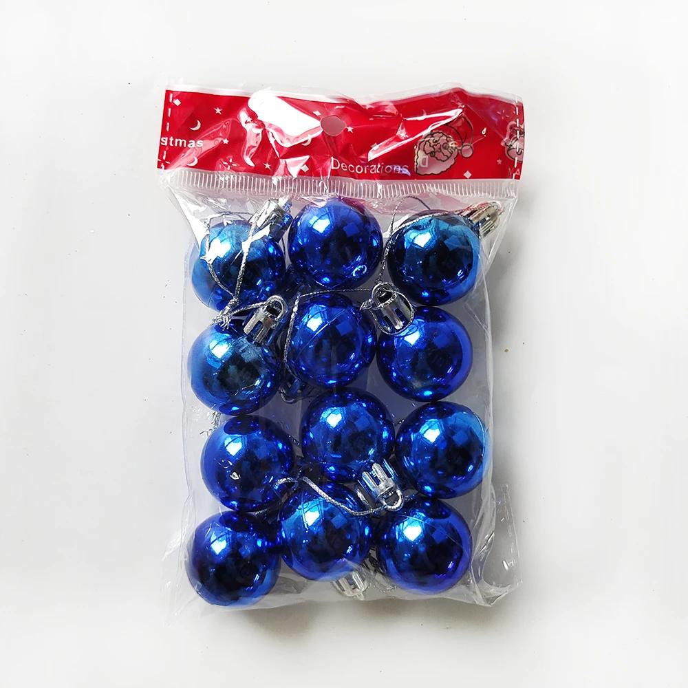 11Pcs Mini Christmas Balls Christmas Tree Hanging Ornament Plastic Red Green Gold Ball Pendant Christmas Decoration 1116 Navidad