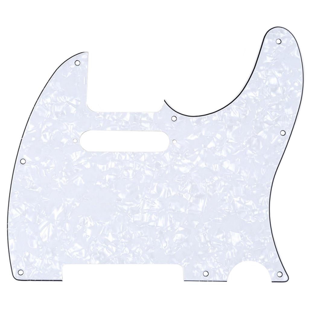 Musiclily TL Telecaster Pickguard for Fender Standard Tele Electric White Set 8-Hole USA/Mexico Guitars, Pearl, 4-Piece