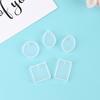 5Pcs/Set Keychain Silicone Mold Set Round Rectangle Pendant Jewelry Making Mould