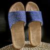 VILAU Room Linen Indoor Sizes Shoes, Slippers, Spring/Summer Sandals, Lightweight, Blue, 44-45