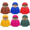 Winter Children Hooded Down Padded Parkas Kids Thicken Fleece Jackets Girls Boys Warm Coat Outerwear Overcoat