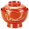 Миска Maeju Lacquerware Zoni, полностью вымытая, 4,5 дюйма, с узлом, красная, 3T-419