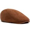 Новый замшевый осенне-зимний берет, модная винтажная мужская и женская кепка газетчика, повседневная кепка с плоским козырьком, береты для окружности головы 54-58 см
