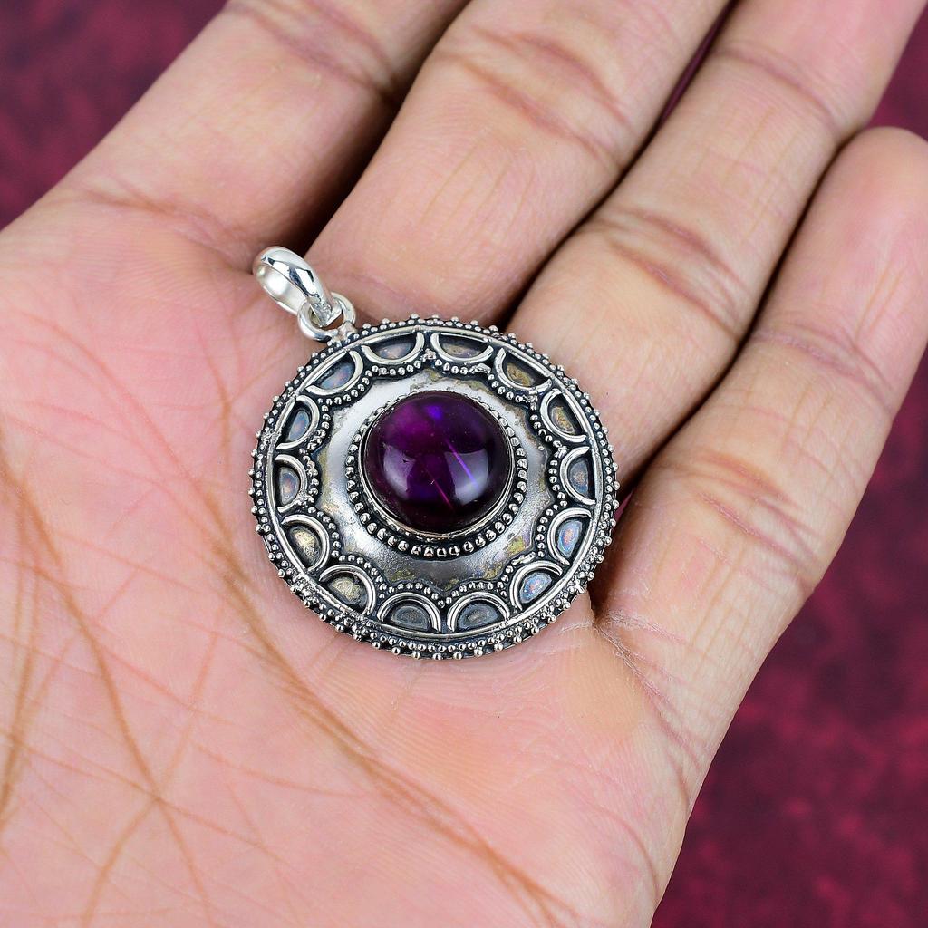 Ювелирные изделия с фиолетовым лабрадоритом, кулон из стерлингового серебра 925 пробы, ювелирные изделия ручной работы с драгоценными камнями, подарки для жены, абсолютно новый кулон