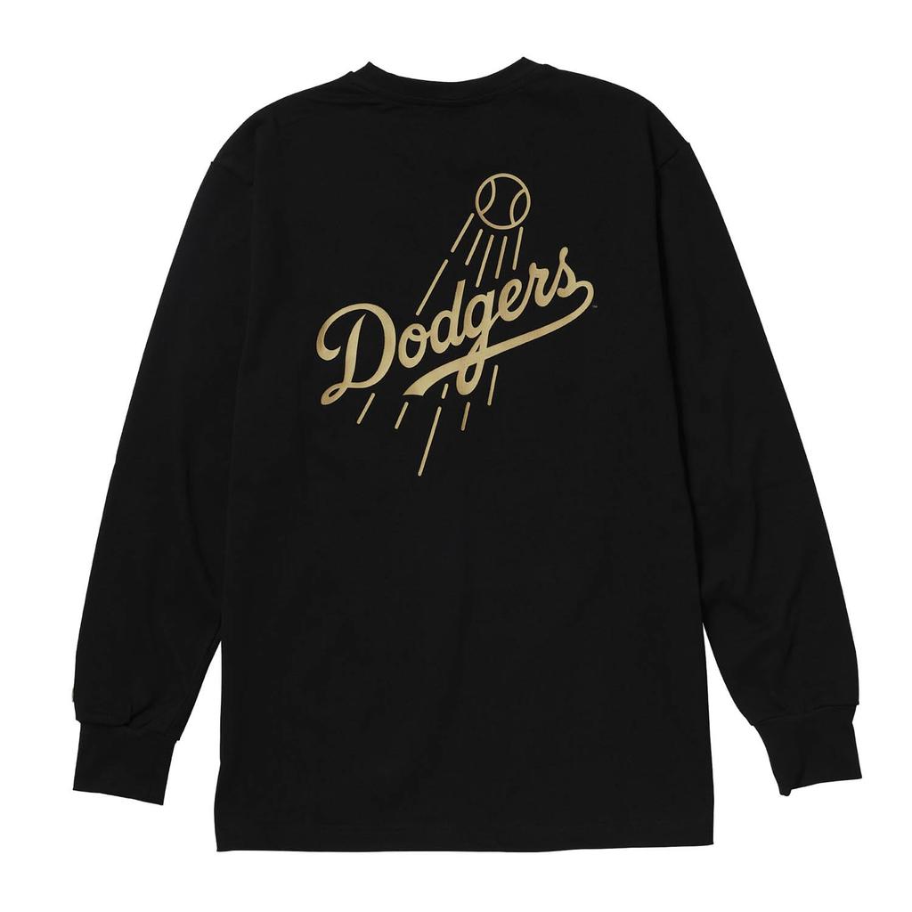 Fanatics MLB Standard Gold Print Logo Tee Los Angeles Dodgers ML0325FW01 Black (BLK_LA)