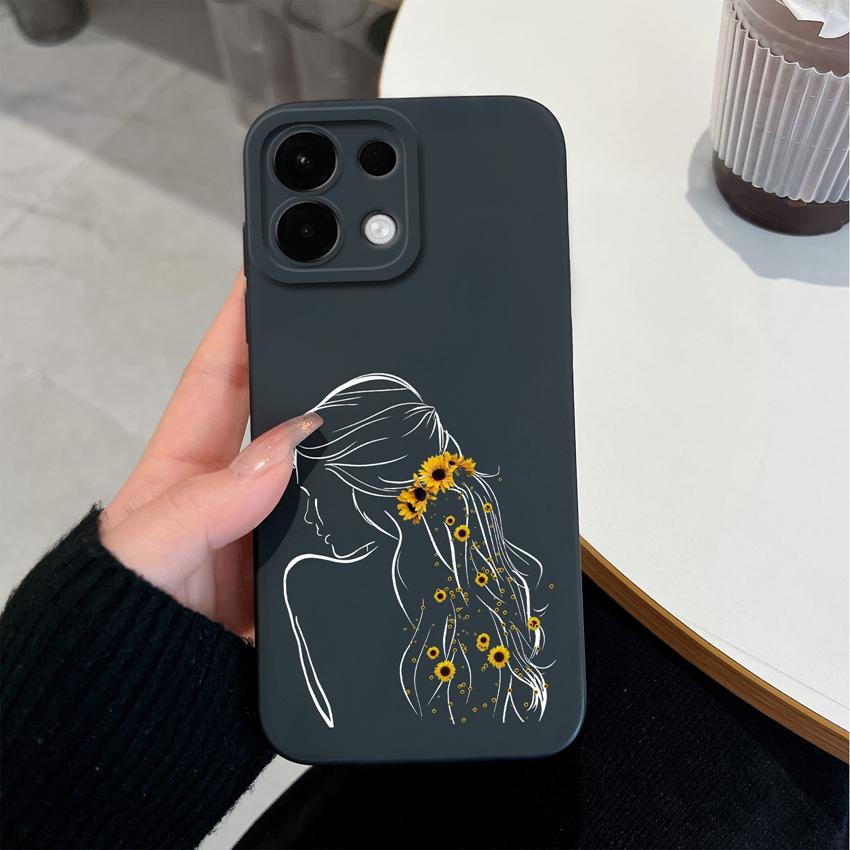 Для Oppo Realme 5 6 7 8 9 10 Pro Plus K12 A5 A5X чехлы для телефонов Sweet Girl Patterns Liquid Silicone Advanced Anti Slip Protective Shell для корпуса Oppo