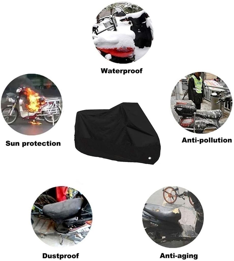 Motorcycle Cover Waterproof Motorcycle Dust Cover Snow Uv-proof With Keyhole For All Motorcycles