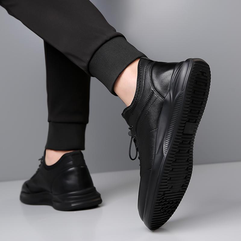 Кожаные модные кроссовки для ходьбы для мужчин, мужские повседневные туфли без застежек, универсальные мужские дышащие кроссовки, новые мужские туфли ручной работы на плоской подошве для активного отдыха