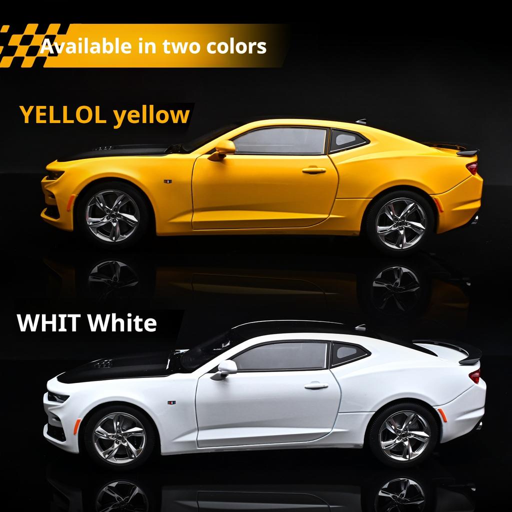 1:Модель автомобиля Bumblebee Chevrolet Camaro в масштабе 1:18 Детская игрушечная машинка Свет и звук Коллекционный предмет для демонстрации