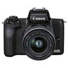 Беззеркальная камера Canon EOS Kiss M2 стандартный комплект зум-объектива черный однообъективный KISSM2BK-1545