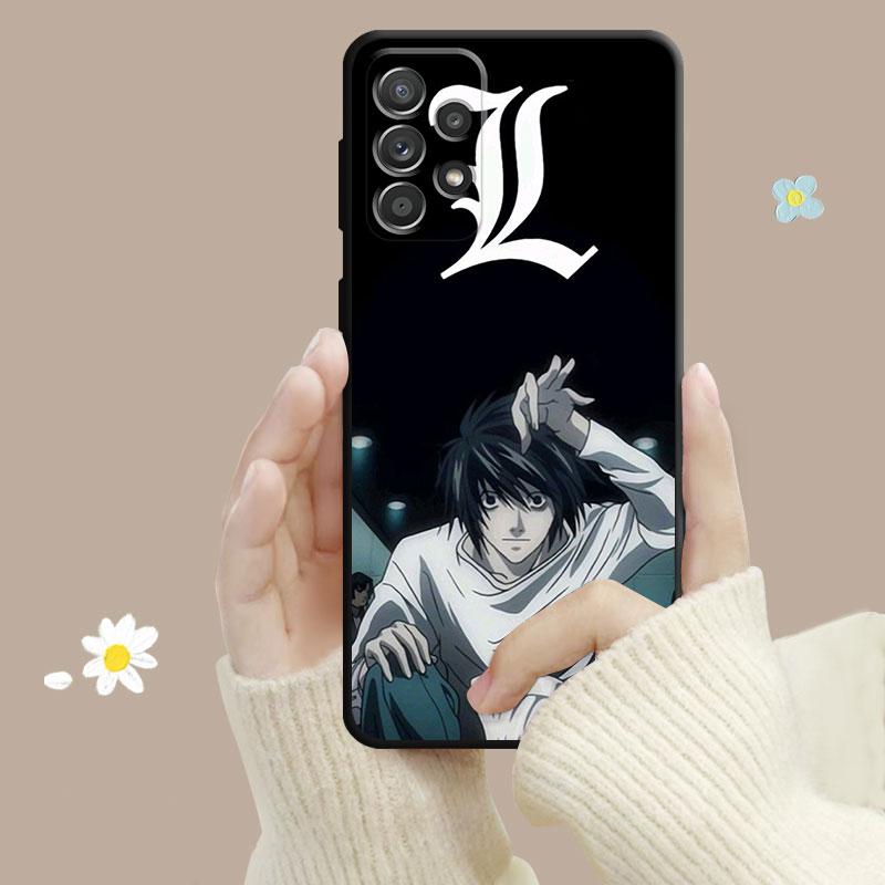 Чехол с рисунком аниме Death Note L Light для Samsung Galaxy A14 A73 A53 A71 A51 A31 A33 A22 A12 A21s A13 A32 A52s A72 A52 A23