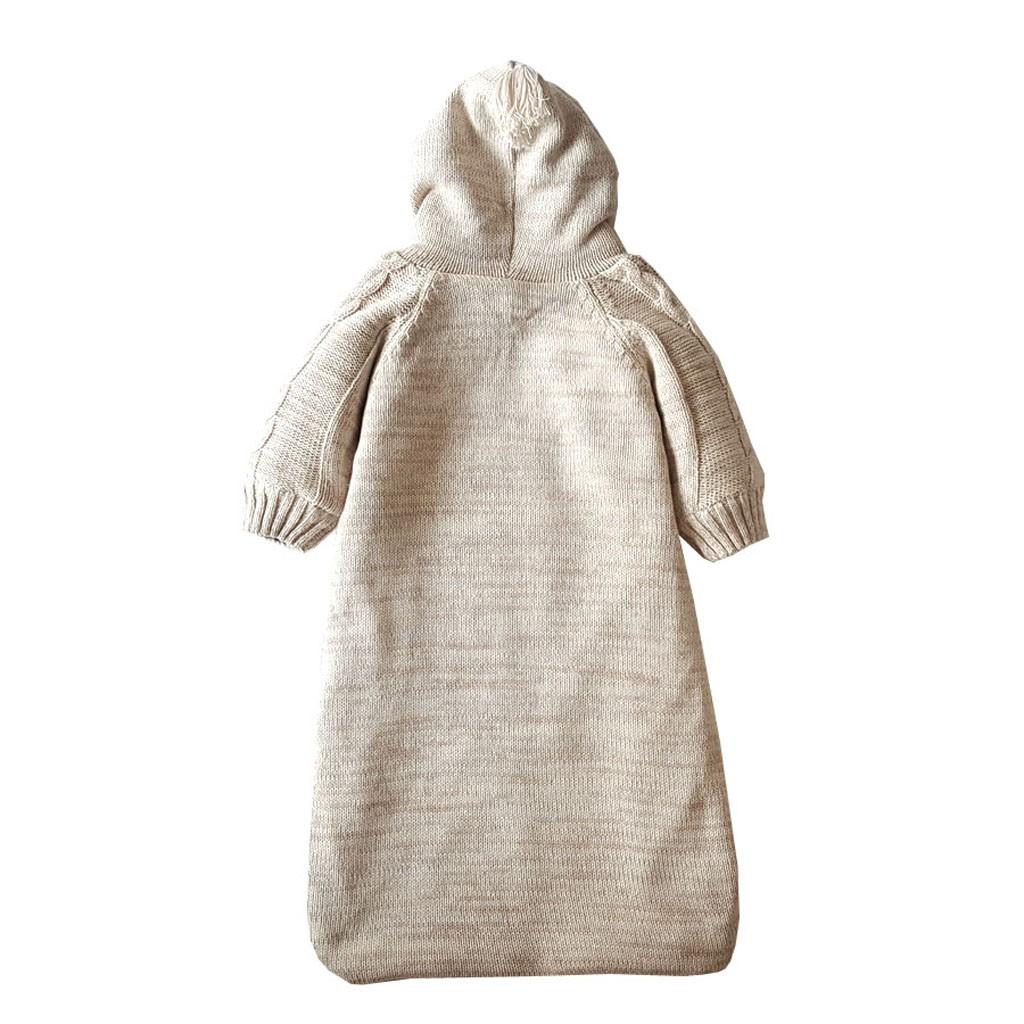 Infant Baby Boys Girls Knitting Sleeping Bag Swaddle Sleep Swaddle Muslin Wrap