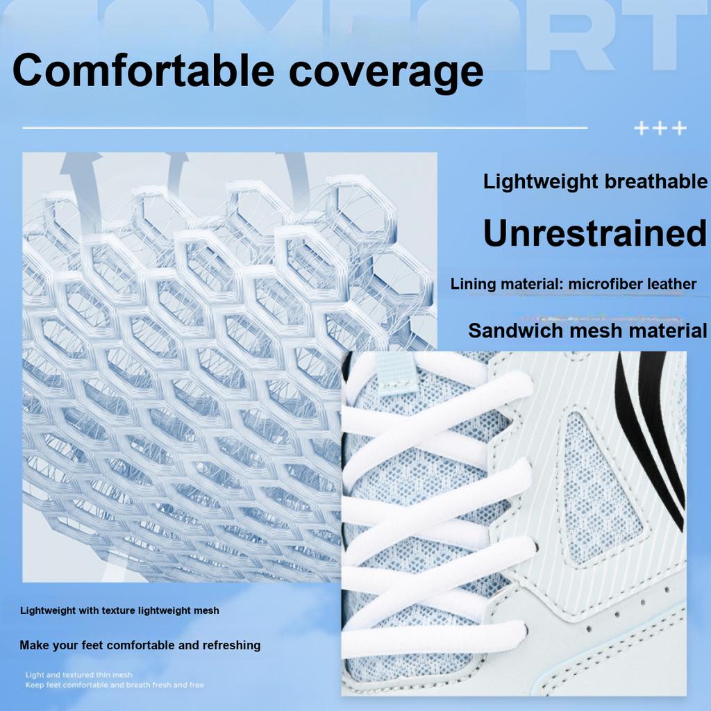 Li-Ning Нескользящие амортизирующие низкие кроссовки для бадминтона унисекс Cloud-Blue Black AYTT035-2