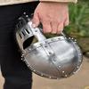 Medieval Steel Helmet with Face Guard Viking Crusader Armor for LARP, Cosplay, Reenactment Collectors
