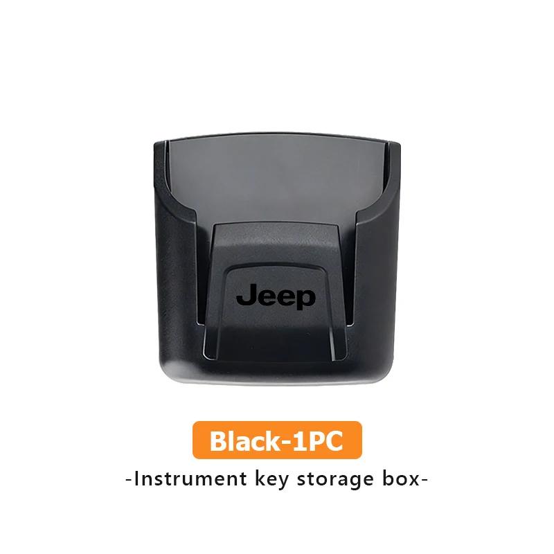 Car Storage Box Phone Cable Coin Storage Sundries Key Organizer For Jeep Grand Cherokee Patriot Renegade Compass Wrangler AJX1