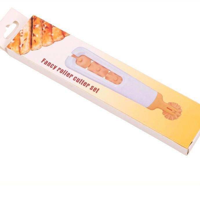 Инструменты для выпечки: Нож для пиццы и пирогов 4-в-1 с цветочным роликом