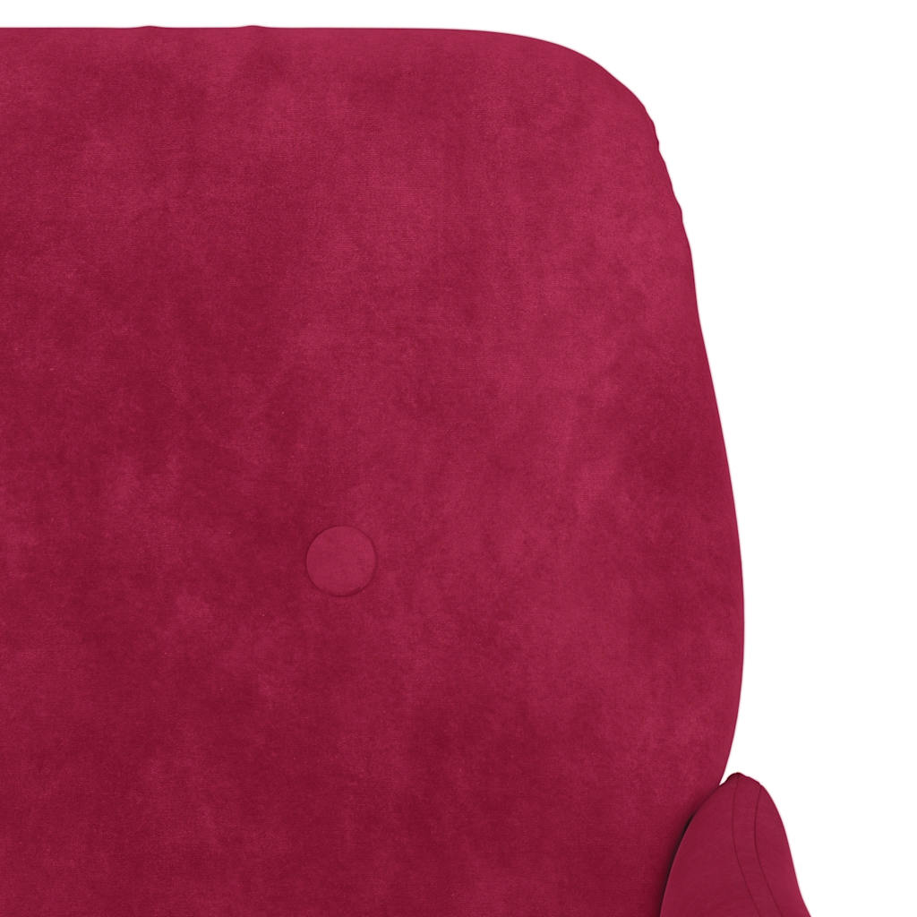 Vidaxl Fotel, Winna Czerwień, 62X79X79 Cm, Obity Aksamitem