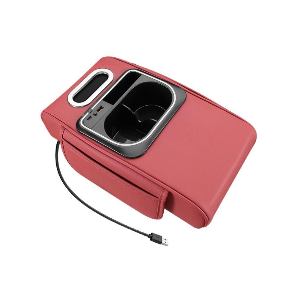 Multifunctional Car Armrest Cushion With Storage Organizers Armrest Pad Auto Use