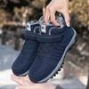 Thickened Walking Shoes Men Winter Lace-Up High Top Warm Plush Non-Slip Casual Cotton Shoes Unisex Waterproof Suede Surface