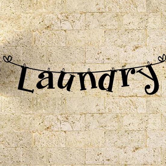 Мода Прачечная Письма Комната Наклейка На Стену Главная Спальня Декор Съемная Наклейка