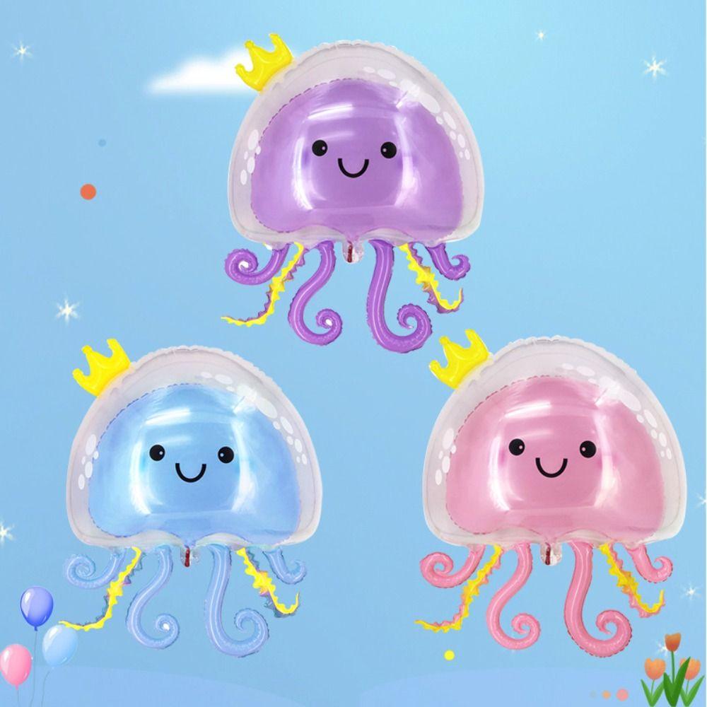 Double-layer Crown Jellyfish Floating Balloon Cute Birthday Party Decor Baby Shower