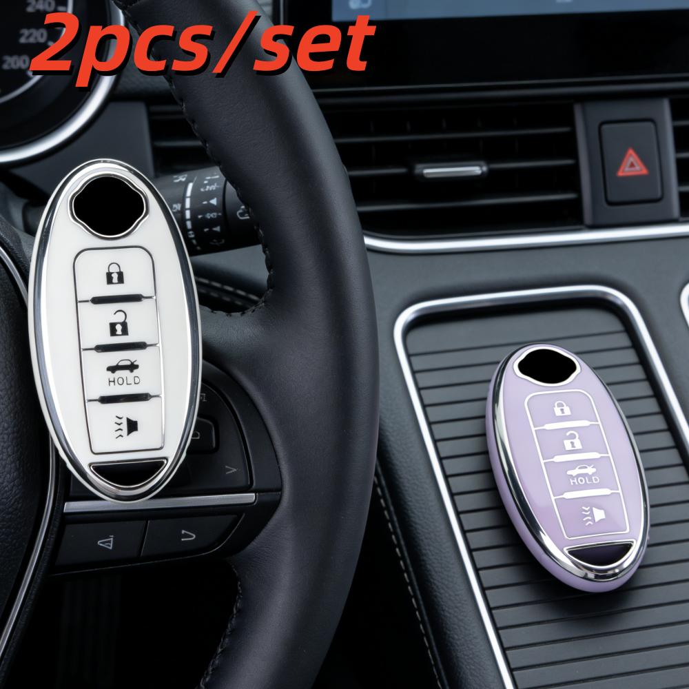 2 шт. Чехлы для брелока автоключей Подходят для Nissan Altima Rogue Sentra Pathfinder Frontier Maxima Titan Murano Kicks Juke Versa Arma