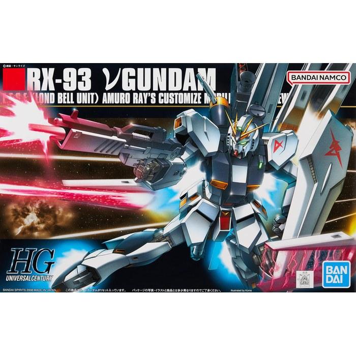 BANDAI SPIRITS HGUC Mobile Suit Gundam: Char's Counterattack Nu Gundam 1/144 Scale Model Kit White (x1)