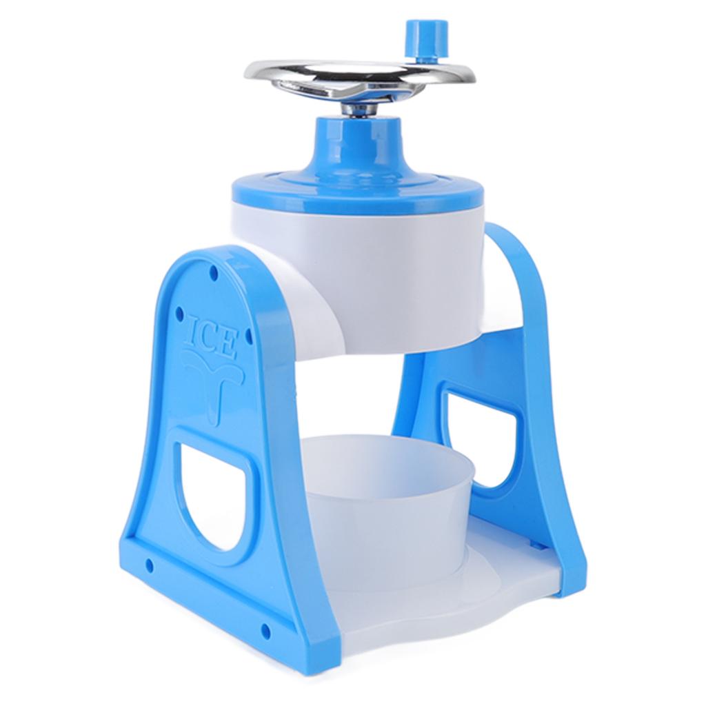 Ручная машина для приготовления льда с лезвиями из нержавеющей стали, безопасная портативная машина для приготовления льда для домашних ресторанов