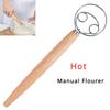 Cake Tools Danish Dough Whisk Stainless Steel Dutch Bread Dough Hand Mixer Wooden Handle Kitchen Baking Tools Artisian Blender