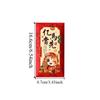 6PCS Paper Horse Year Red Envelope Cartoon New Year Spring Festival Red Envelopes Lucky Bless Words Hongbao Marriage Celebration