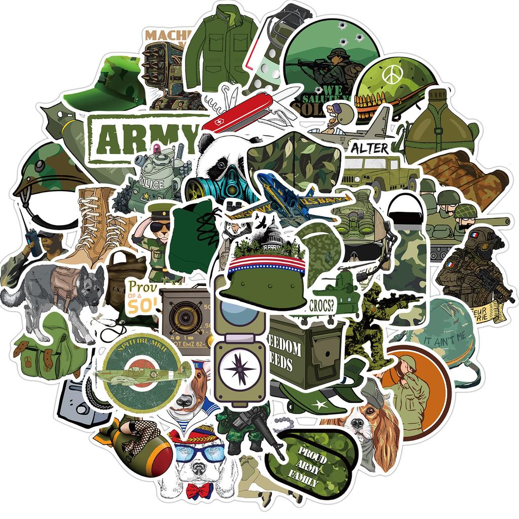50 Military Power Graffiti Stickers Suitcase Motorcycle Trolley Case Notebook Waterproof Stickers