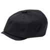 WHITE FANG Plain Cap Newsboy Cap Stylish Simple Cute Short Brim CA459 Women's (01 Black)