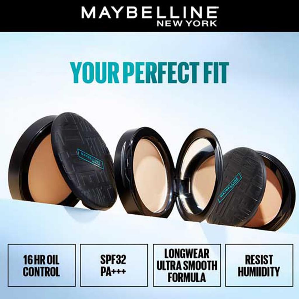 Maybelline New York Fit Me Matte Poreless Compact Powder With SPF 32 For Normal To Oily Skin 6g 115 Ivory