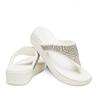 Crocs Женские шлепанцы на танкетке Monterey Diamante Oyster 206343 174