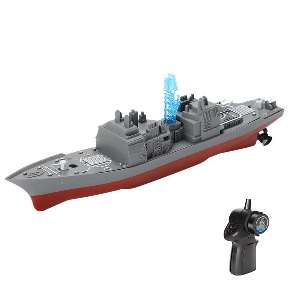 2.4G Remote Control Boat Waterproof High-Speed Simulation Ship Warship Model Rechargeable Mini