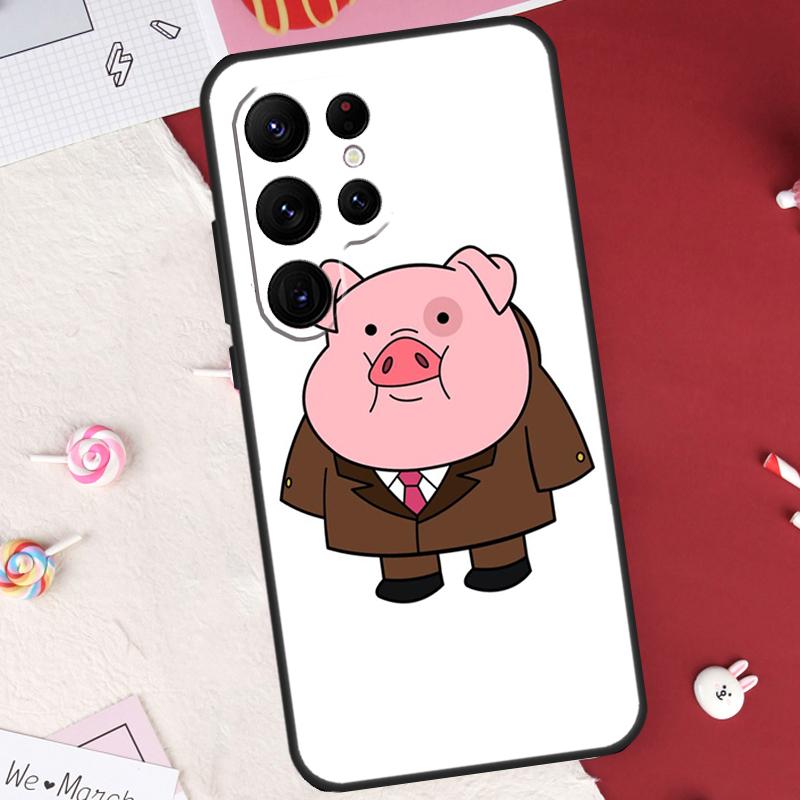 Милый РОЗОВЫЙ Кавайный Чехол-Свинка Для Samsung Galaxy S24 FE S20 FE S21 S22 S23 S25 S26 Ultra S10 Plus S25 FE Защитный Чехол