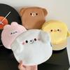 Cartoon Animal Plush Storage Bag for Girls Cute Bear Storage Organizer Large Capacity Cosmetic Bag Portable Makeup Organizer New