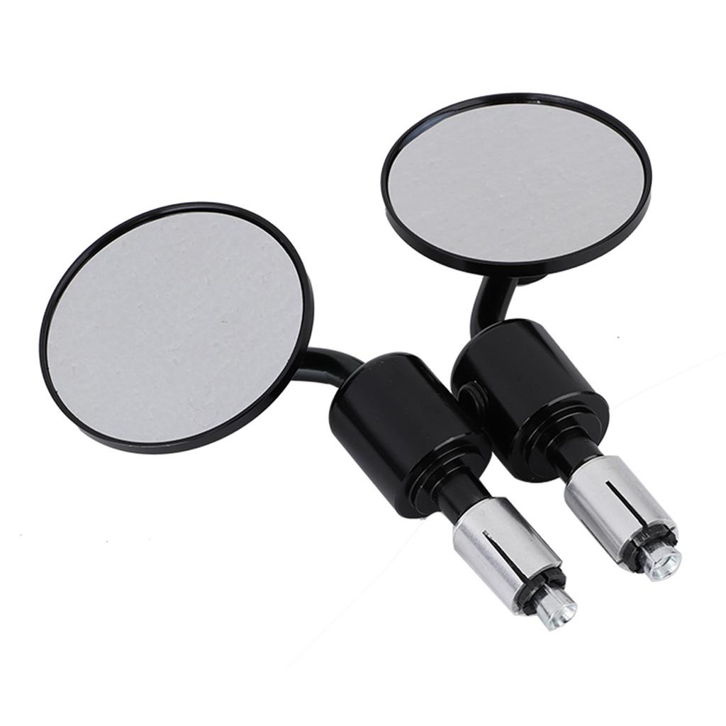 1 пара 7/8" круглых зеркал заднего вида на руль, мотоциклетные мотоциклетные боковые зеркала, черные