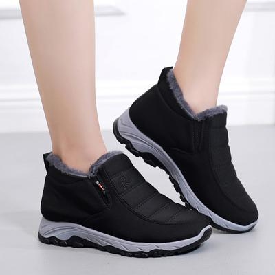 Зимние ботинки Old Beijing Cotton Shoes для женщин, толстые теплые бархатные зимние ботинки для людей среднего и пожилого возраста, хлопковая обувь