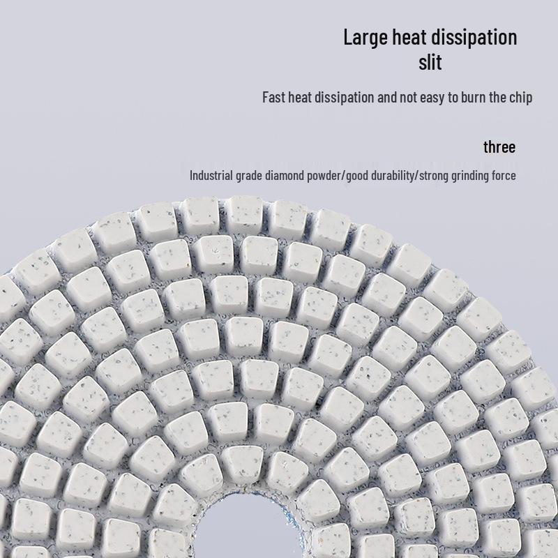 3/4 inch Wet Stone Polishing Pad for Marble, Granite, Quartz - Angle Grinder Compatible (100mm)