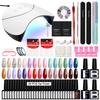 PHOENIXY 30 Colors Gel Nail Polish 36W UV LED Lamp Top Base Coat Manicure Set and DIY Nail Art Decoration Tools