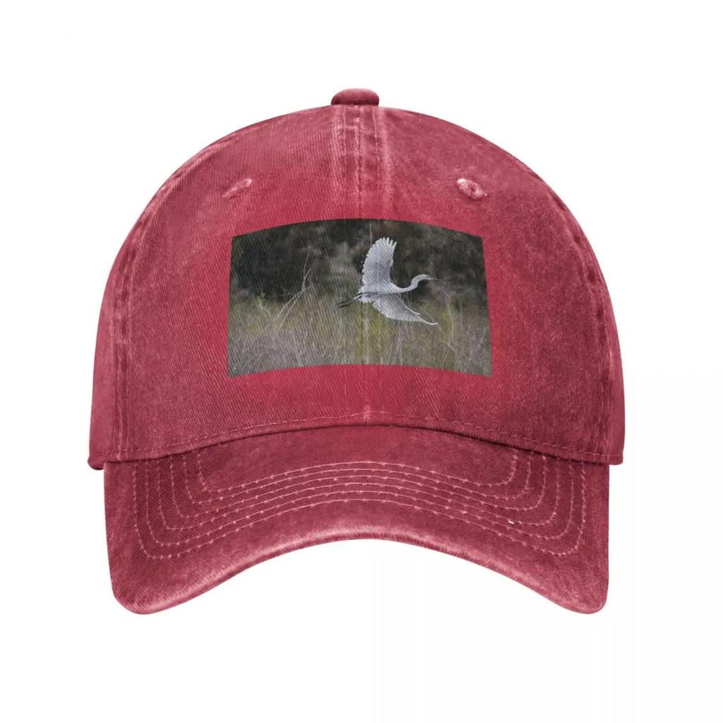 The Graceful Egret Baseball Cap F Kids Hat Golf Wear Mountaineering Golf Wear Unisex Womens
