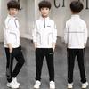 Spring Autumn Teenager Boys Clothing Sets Child Fashion Letter Sweatshirt + Pants 2Pcs Kids Tracksuit