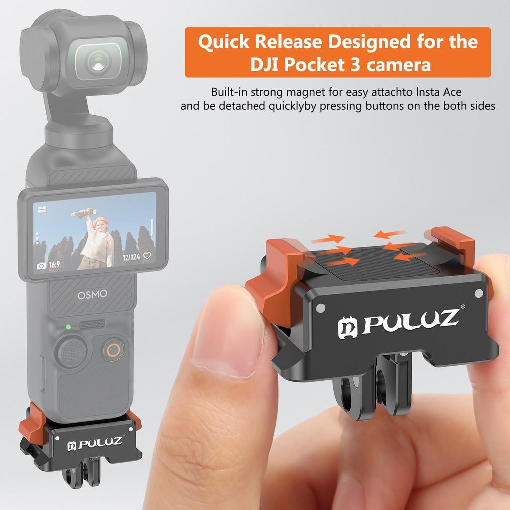 Адаптер быстрого крепления PULUZ для экшн-камеры DJI Osmo Pocket 3