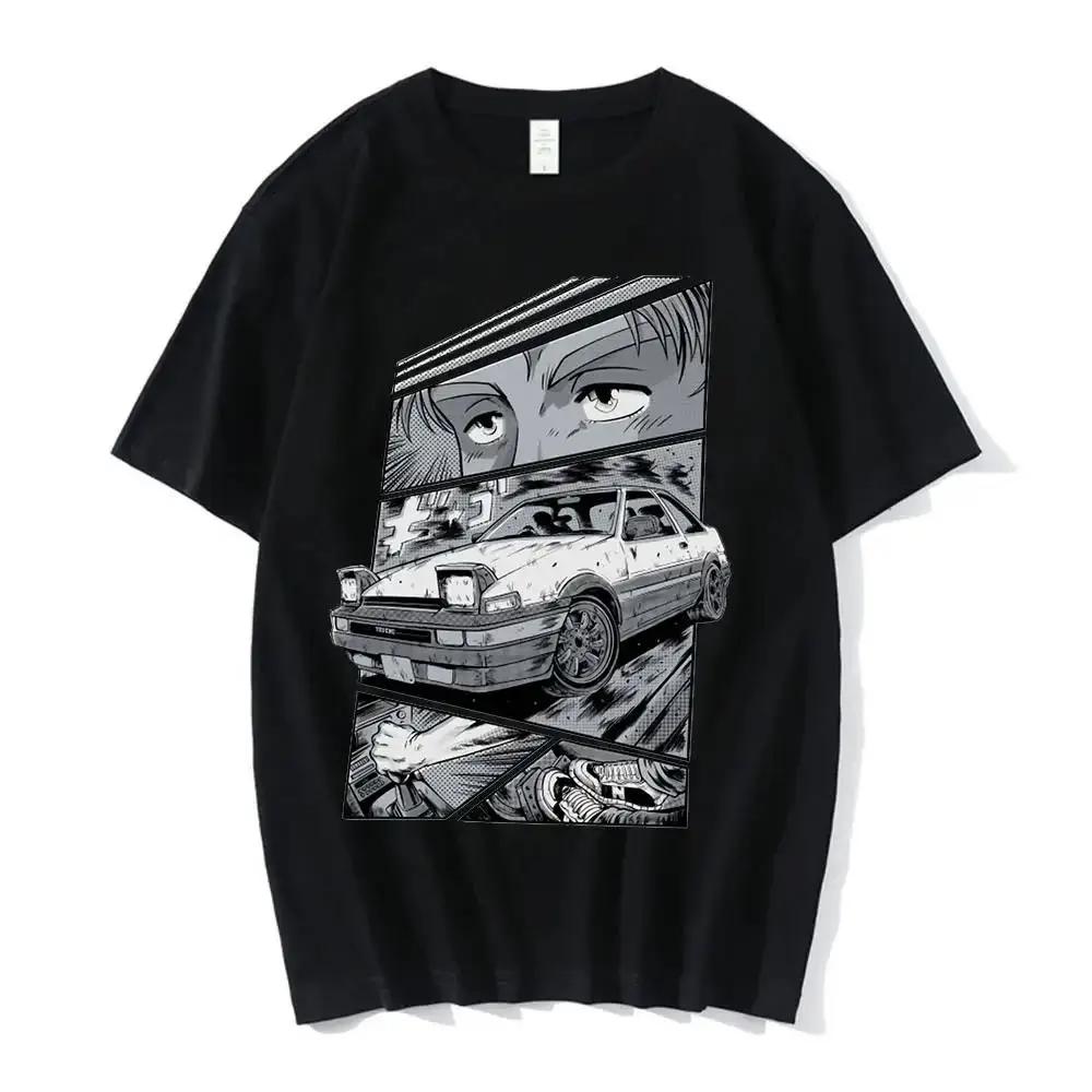 Initial D T Shirt Japanese Anime Graphic Funny Harajuku Manga T Shirt Fashion Casual Short Sleeve T Shirt Summer Men's T-shirt
