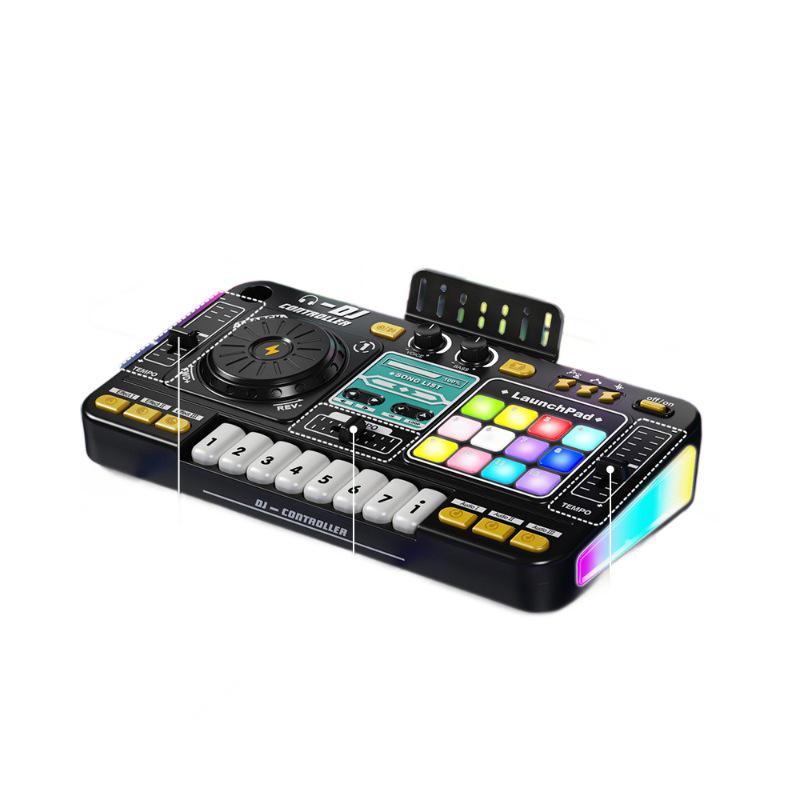 Детский Bluetooth DJ-проигрыватель с перкуссией, светом и микрофоном – Многофункциональная музыкальная игрушка
